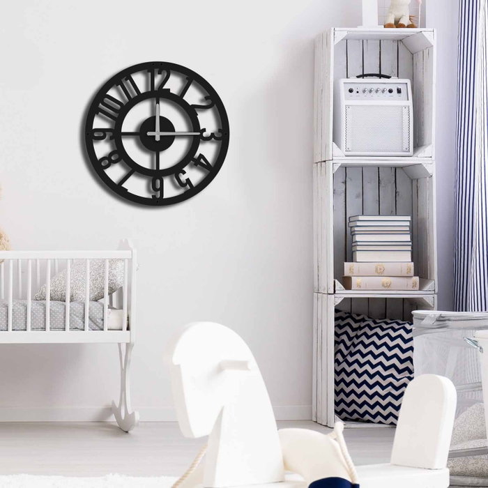 Wallity MTS - 004 Reloj de Pared Decorativo de Metal Negro Wallity MTS - 004 Reloj de Pared Decorativo de Metal Negro